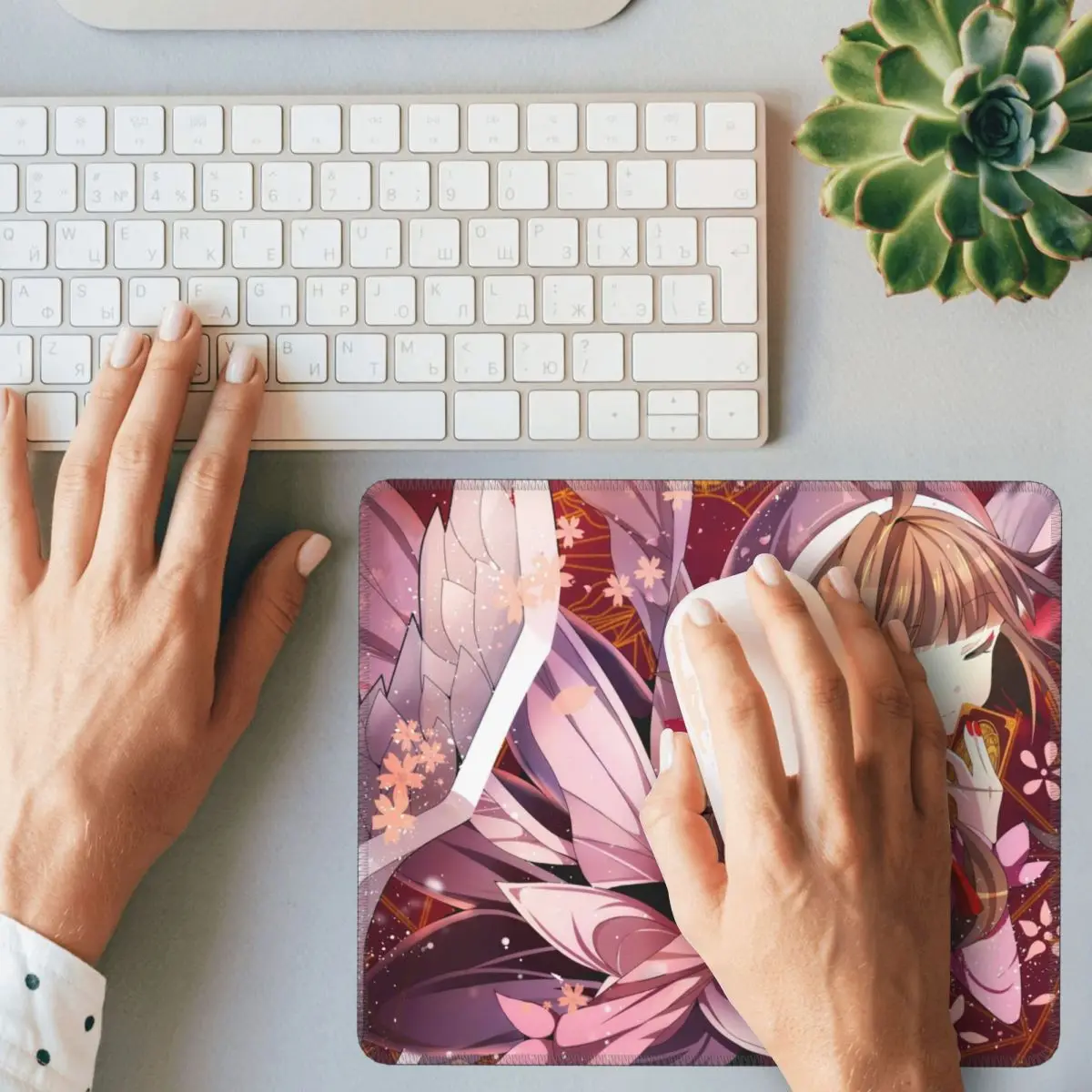 Игровой коврик для ноутбука и мыши Cardcaptor Sakura повседневный нескользящий стола с