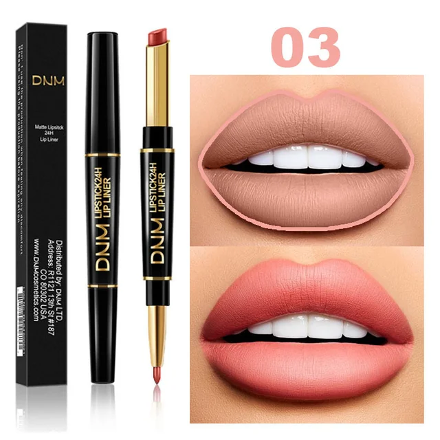 2 In 1 Double Head Lip Liner Pencils Lipstick Waterproof Long Lasting Moisturizing Pigments Lip Cosmetics Matte Lip Stick Makeup 6