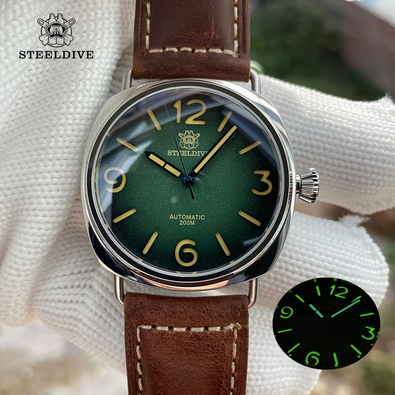 

STEELDIVE SD1936 Unique Californian Dive Watch 200m Sapphire Crystal Automatic Watches Men Self Wind 42mm Polish Steel Watch Man