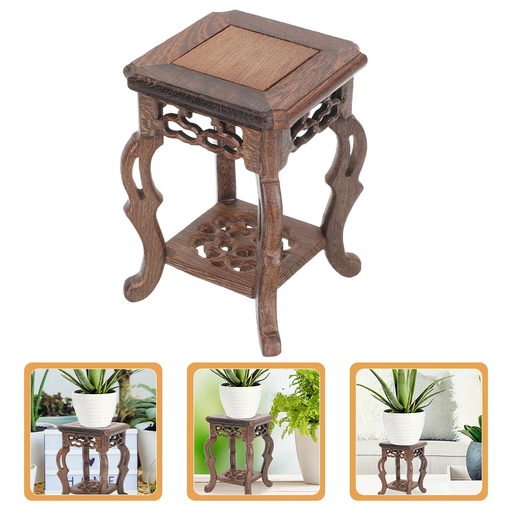 

Planter Holder Woodsy Decor Stand Display Pedestal Flower Pot Bonsai Chinese Style Flowerpot Base Home Supplies