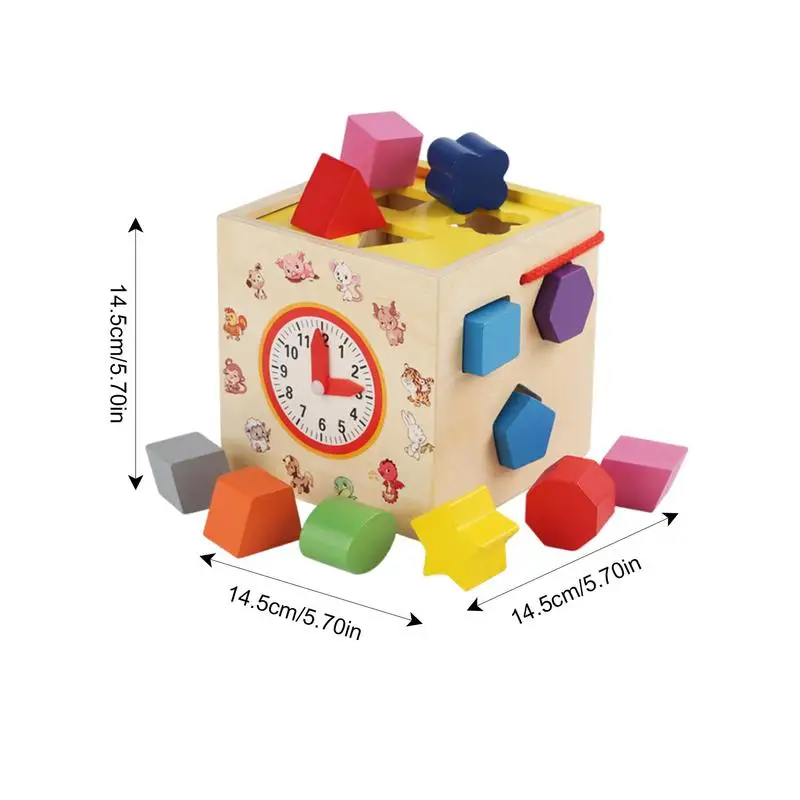 Сортировщик формы | Сортировочный куб Деревянные игрушки Монтессори для