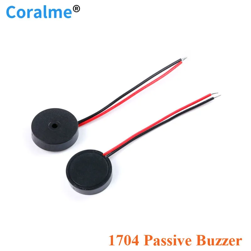 

10PCS 1704 Passive Buzzer Piezoelectric Buzzer Speaker 4000HZ 17*4MM 17x4mm AC Low Power Consumption Diy Electronic