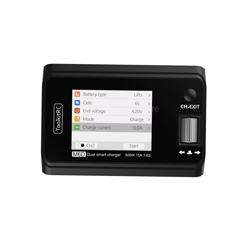 ToolkitRC M6D 500W 15A DC Двухканальное мини-умное зарядное устройство Разрядник для 1-6S Lipo