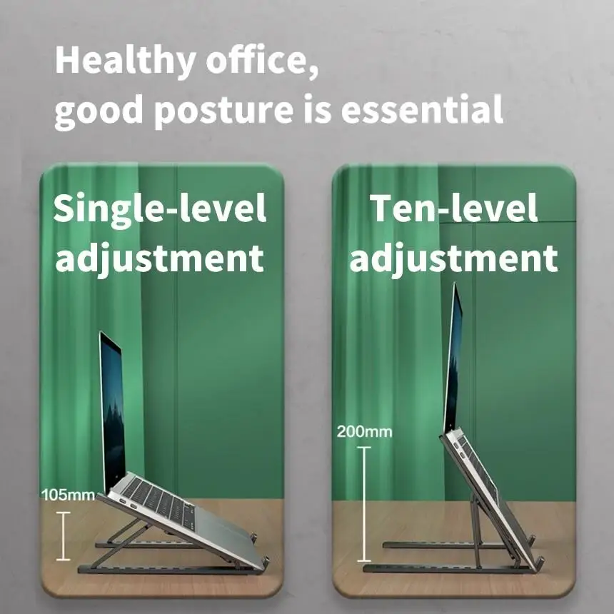 Эргономичная Регулируемая Складная Подставка Для Ноутбука - Настраиваемый По