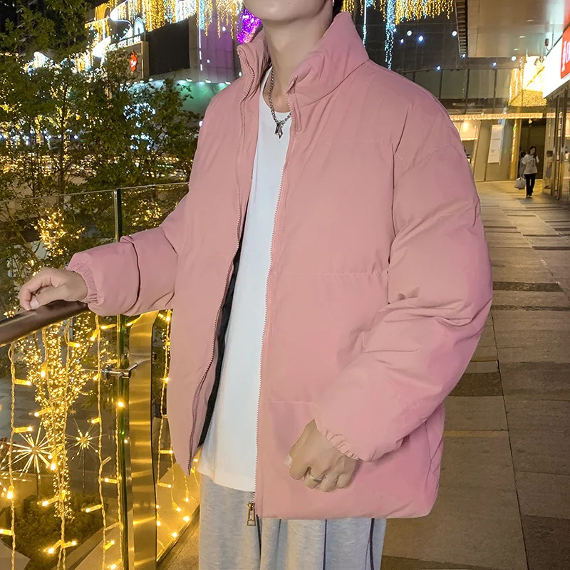 Winter Jacket Men Warm Fashion 4-color Casual Thickened Down Jacket Men Streetwear Loose Coat Mens Parker Large Size M-5XL