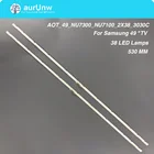 Комплект из 2 светодиодных лент для подсветки UE49NU7140, UE49NU7100, Светодиодная лента aot_49 _ nu7300 _ nu7100 для телевизора Samsung AOT 49 nu7300, nu7100, 2X38, 38 светодиодов