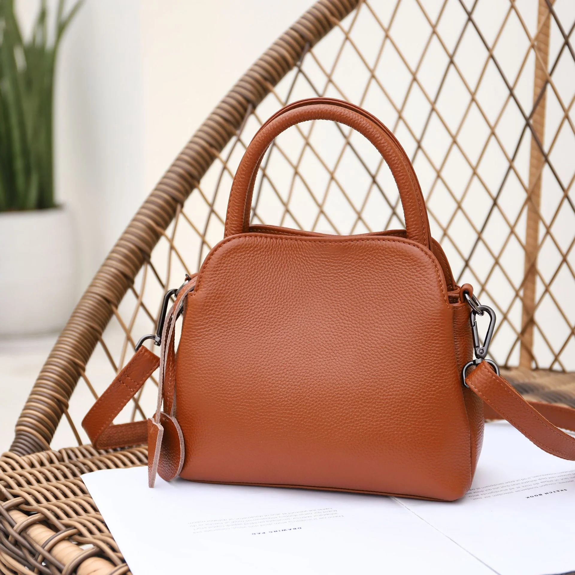 

high quality luxury brand 2023 new top layer cowhide leather women's handbag