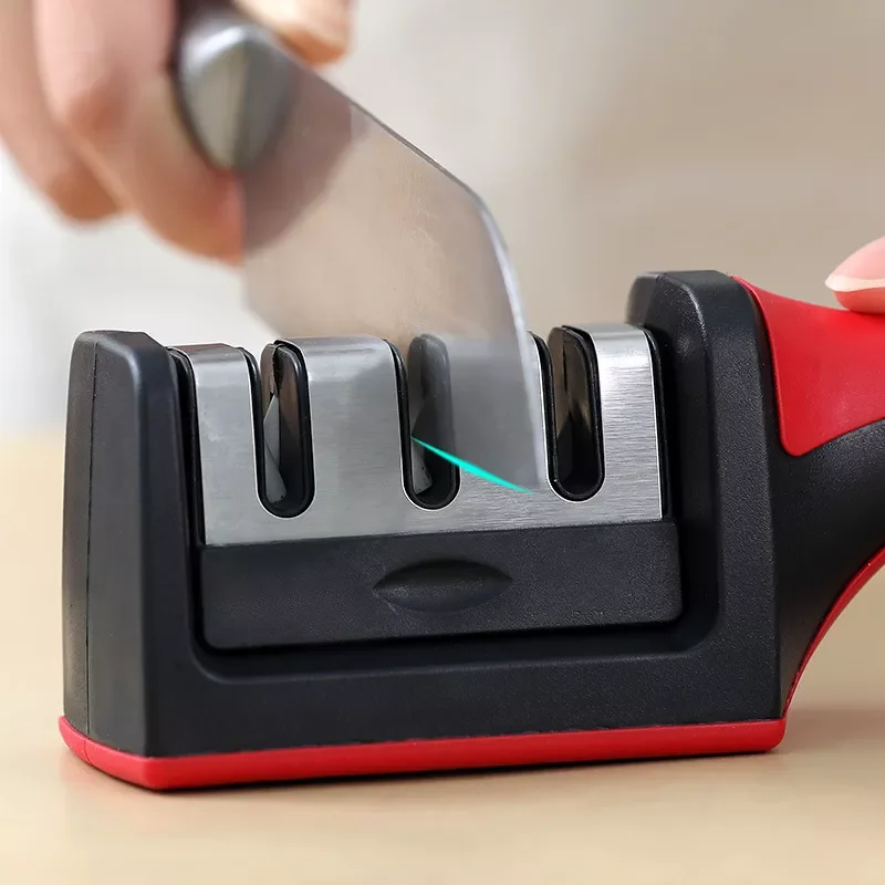 

Knife Sharpener Sharpening Tool Fast Easy And Safe To Sharpens Kitchen Chef Knives 3-Stage Type