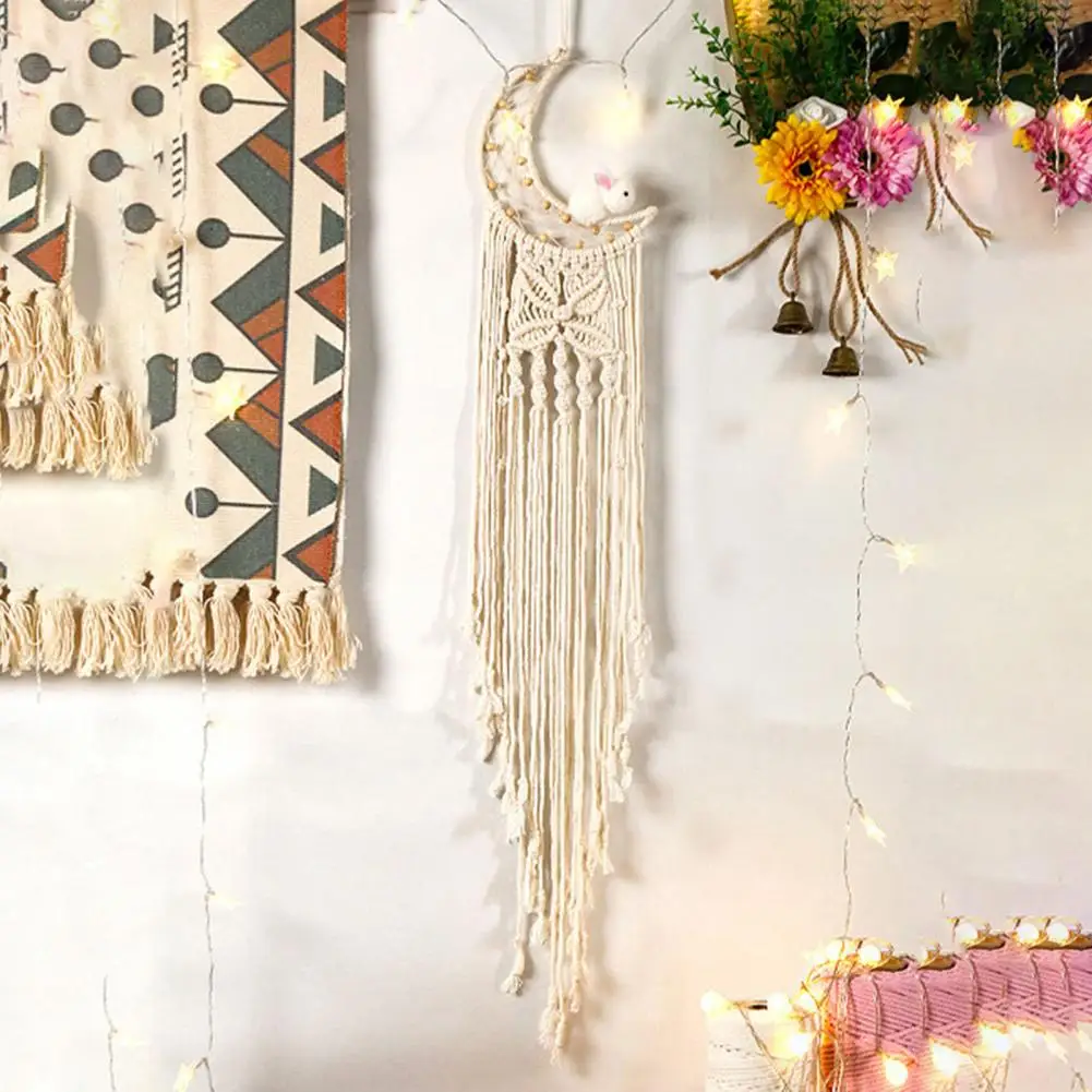 

Настенная подвеска популярная длинная бежевая бабочка с кисточками настенная подвеска Ловец снов для гостиной