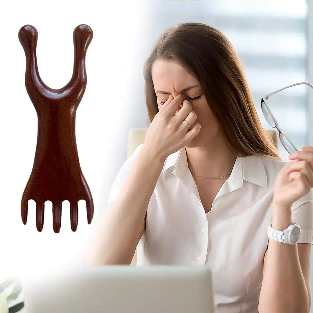 1 шт. двуглавая массажная расческа для головы смола с пятью когтями палочка тела и