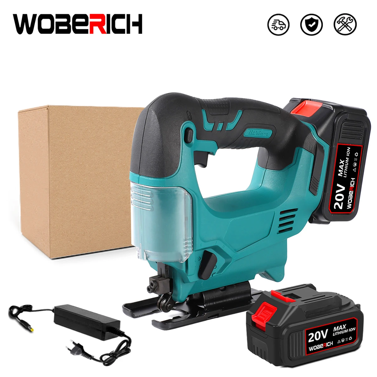 

21V 65mm 2900RPM Cordless Jigsaw Electric Jig Saw Rechargeable Adjustable Woodworking Power Tool for Makita 18V Battery