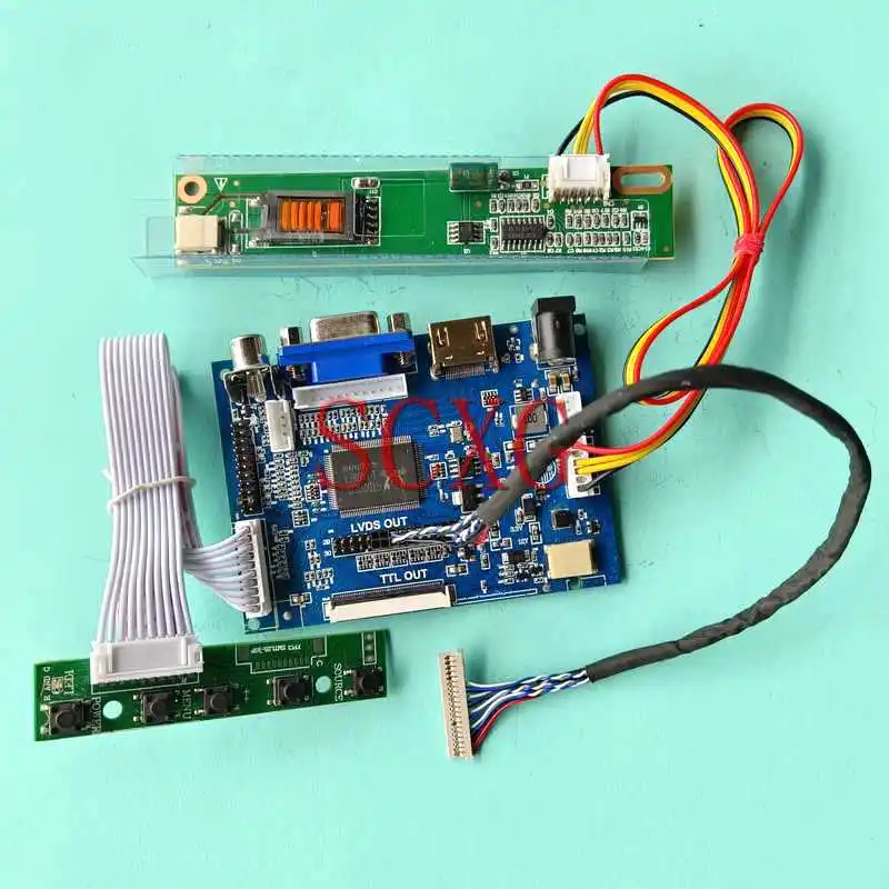 Плата контроллера матрицы ЖК-монитора подходит для LTM12C505K LQ121X1LH22 1ccfl 12,1 "1024*768 Комплект «сделай сам» 20-контактный LVDS HDMI-совместимый AV VGA