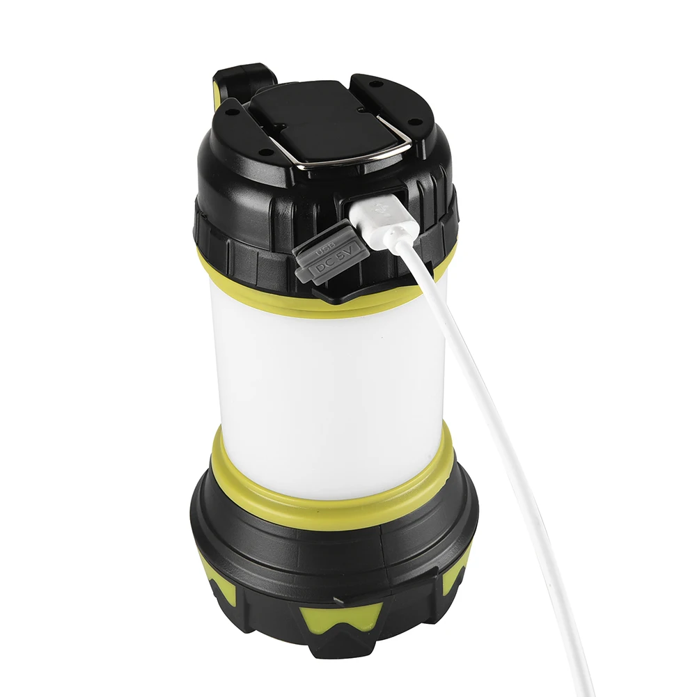 

Portable Camping Lamp 6000K IP6 2*18650 Batteries USB Port Camping Tent Light Outdoor Portable Carry Lamp 6-level Dimming