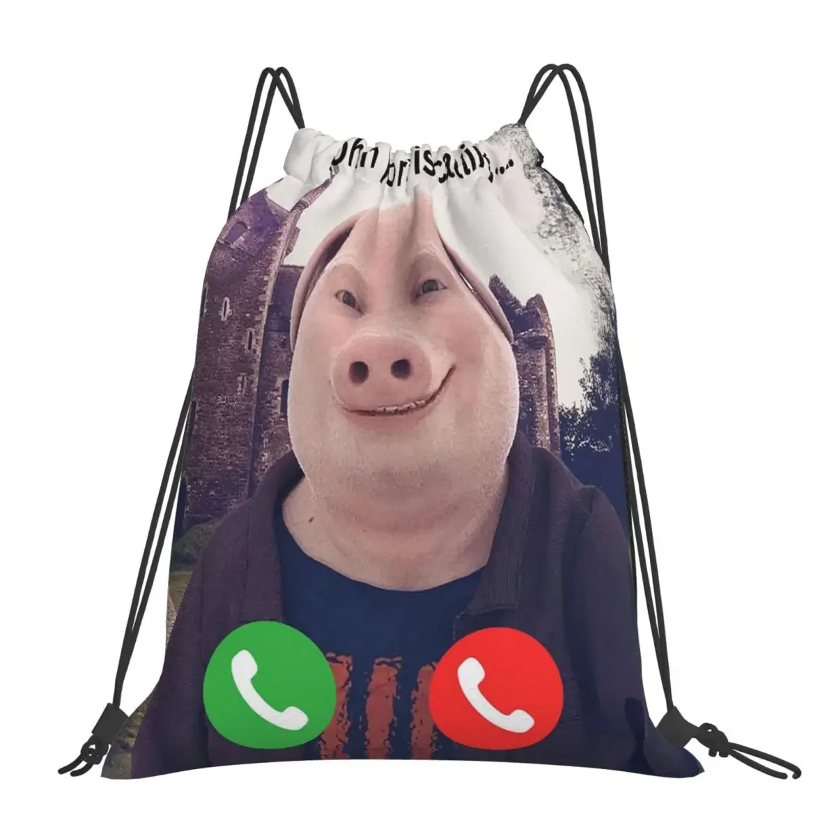 Рюкзаки John Pork Is Calling повседневные портативные сумки на шнурке карманная сумка для