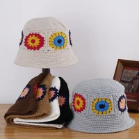 patchwork hat korean hat bucket hats winter hat luxury brand designer hat fishing hat womens knitted hat crochet hat ladies hat