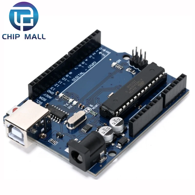 Фото UNO-R3 плата разработки официальная версия управления ATmega328P MCU модуль совместимый с кабелем распределения данных №3