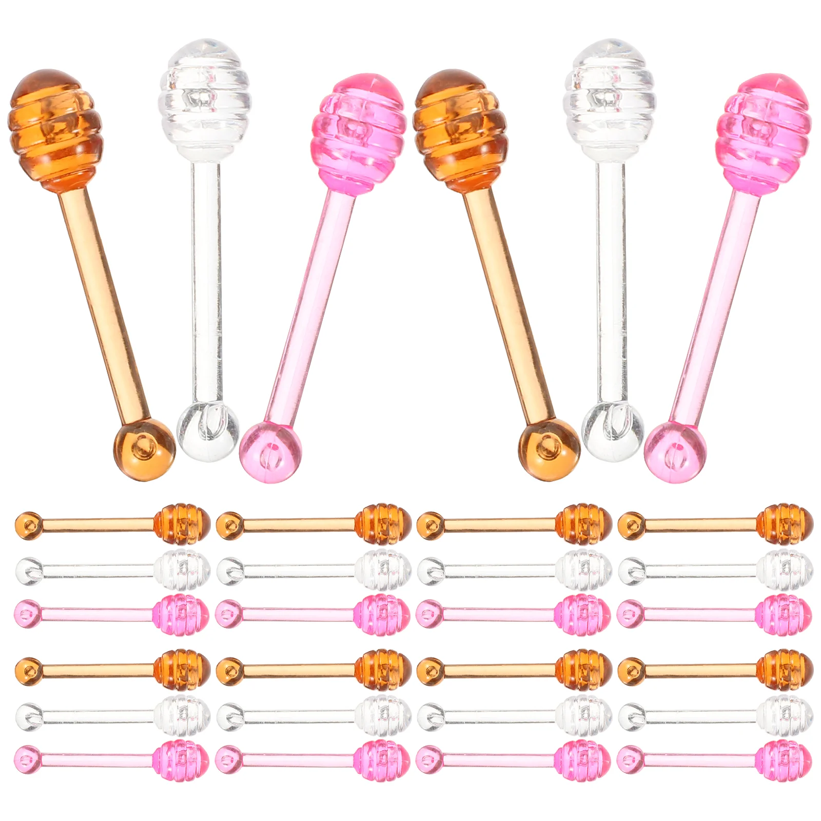 

30 Pcs Lip Balm Spoon Mask Rods Plastic Spoons Lipstick Makeup Applicator The Glazes Wand Eye Cream Care Supply Scrub