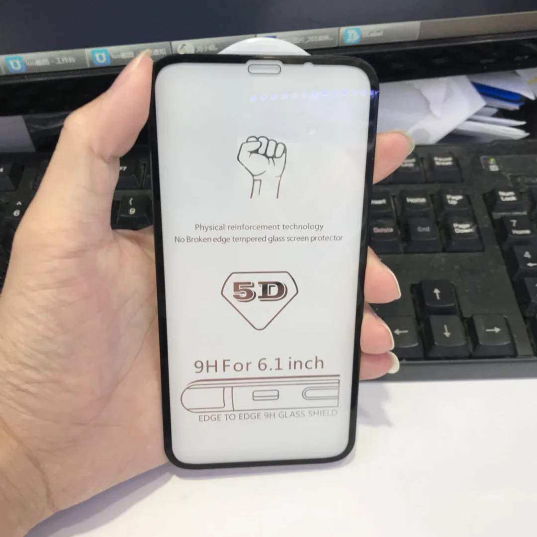 50pcs 5D Curved Tempered Glass 9H Screen Protector Full Cover Film Guard For iPhone 13 Pro Max 12 Mini 11 XS XR X 8 7 6 Plus SE