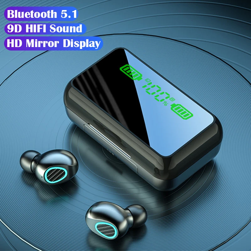 

TWS Wireless Headphones Stereo Bluetooth 5.1 Earphones Touch Control Sports Waterproof Earbuds Music Headset With Mic 016