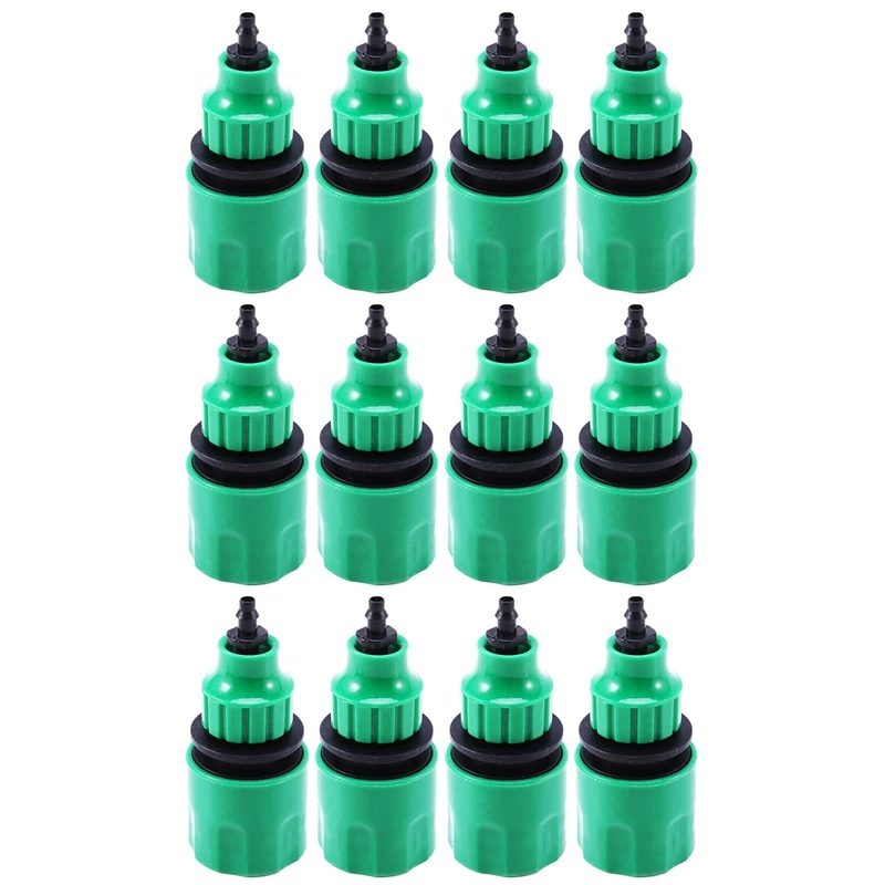 

Garden Hose Pipe One Way Adapter Tap Connector Fitting For Irrigation 12-Pack