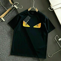 spring and summer new cotton casual t shirt mens personality trend offset printing fashion small monster short sleeve men