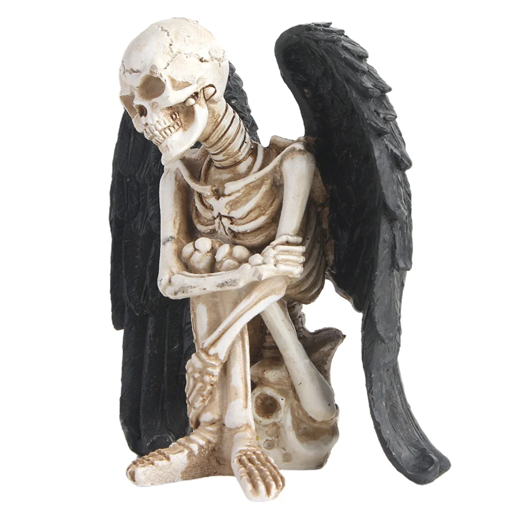 

Black Angels Figurines Model Ornament Outdoor Tabletop Decor Party Supply