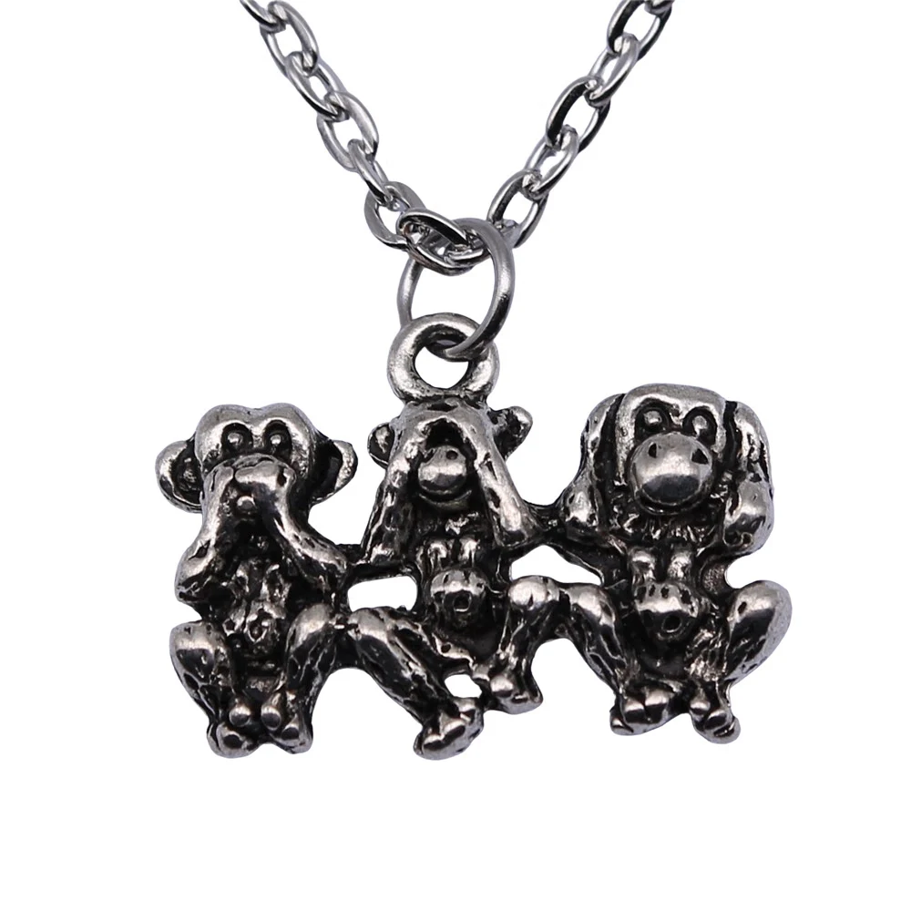 Ожерелья с тремя обезьянами 1 шт. аксессуары для мужчин ювелирные инструменты