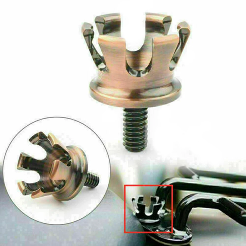 

Motorcycle Aluminum Black Imperial Crown Style Rear Seat Bolt Tab Screw Mount Universal Screw Mount Fit Harley Models 1996-up