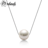onelaugh real 925 silver pendant necklace 8 9mm natural cultured freshwater pink purple white pearl jewelry pendant for women