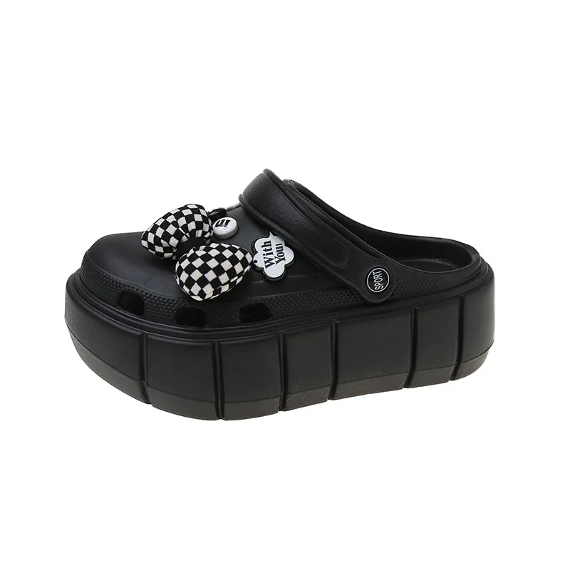 2022 Fashion Women Slippers Sandals Platform Clogs With Charms Thick Sole EVA Flip Flops Comfortable Casual Shoes For Female 41