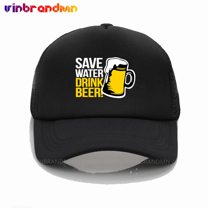 

Save water, Drink Beer ! Funny Slogan Baseball Caps Unisex Summer Mesh Hip Hop Casual Trucker Cap Alcohol lover Cap Dropshipping