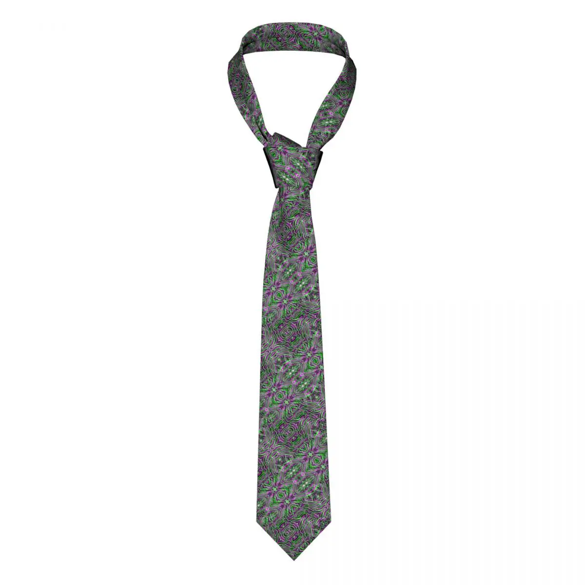 

Geometry Tie Fluid Lines Print Gift For Man Neck Ties Design Blouse Polyester Silk Formal Cravat