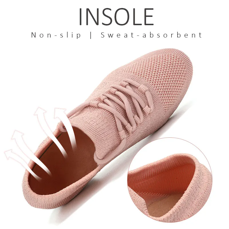 Dance Shoes women latin ballroom jazz tango Practice Training teaching dancing shoes woman ladies girls Knitted salsa flat shoes