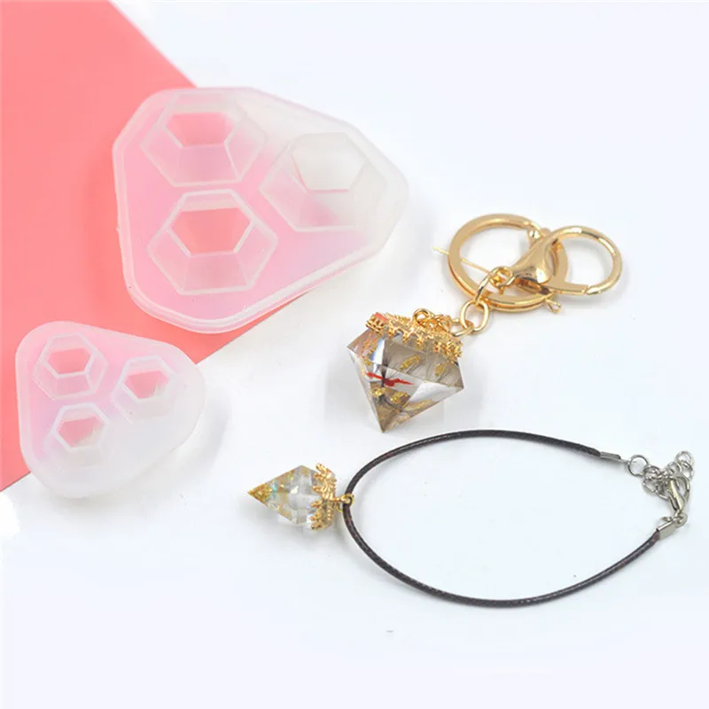 

Silicone Molds For Resin Diamond Shaped Jewelry DIY Cake Decoration Dessert Handmade Jewelry Tools