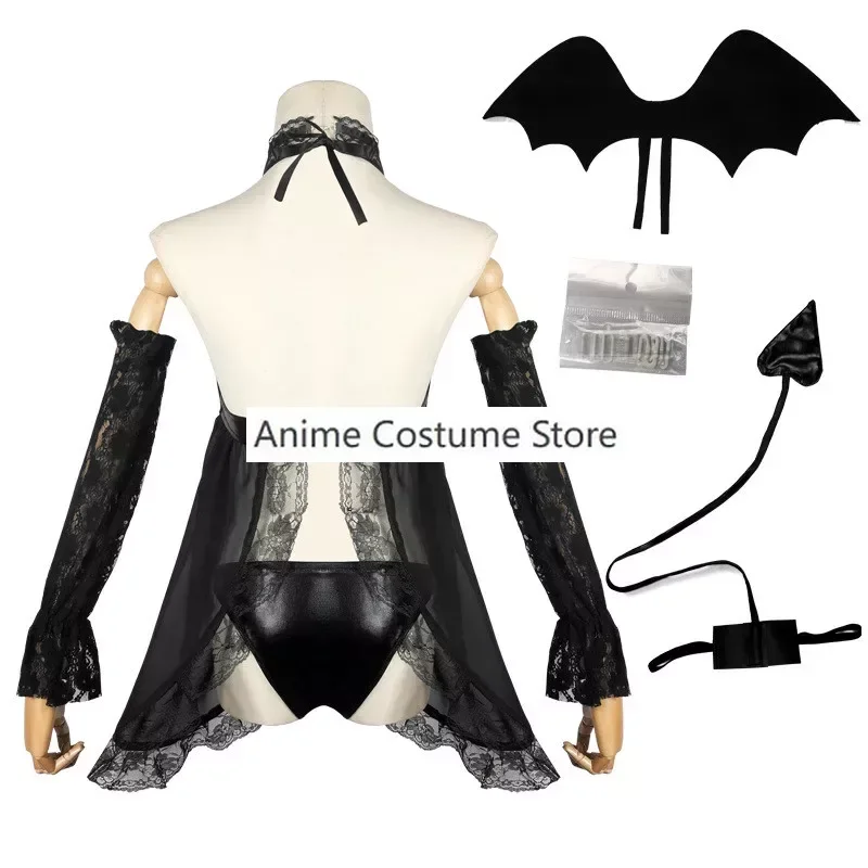 Мой костюм любимый Косплей Rizu Kyun косплей парик крыло кожа Маленький Дьявол