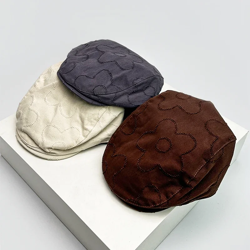 Новинка женские ретро шляпы с цветами и козырьком дышащие нишевые