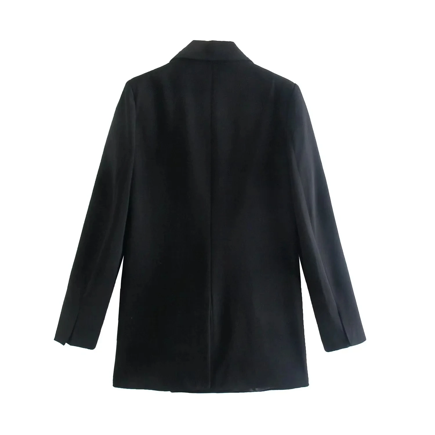 Jenny&Dave England Style Office Lady Fashion Simple Double Breasted Loose Jackets Casual Blazers Women Tops