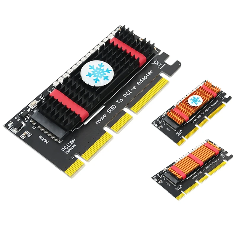 

M.2 SSD NVMe теплоотвод NVMe PCIe M.2 NGFF SSD к PCIE X4 X8 X16 адаптер со шатром светодиодный теплоотвод для настольного ПК