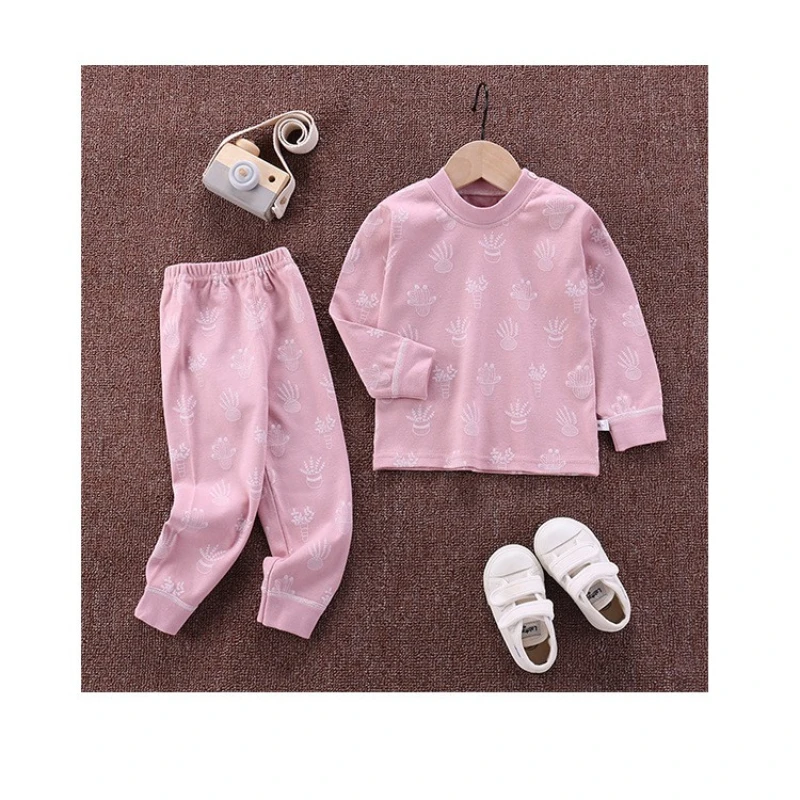 Cotton Cartoon Baby Girl Clothes Set Kids Long Sleeve Pajamas 1-6Y