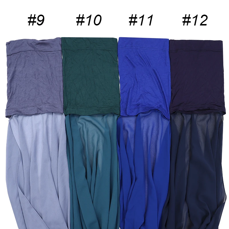 Тяжелый шифоновый хиджаб Рамадан мгновенного действия Джерси для женщин