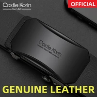 castle korin genuine leather belt male toothless buckle mens leather belt black strap original natural cowskin belts ck0101601