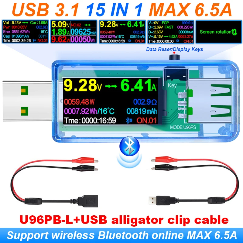 

3.1 Voltmeter Ammeter Detector Tester Digital Amperimetor Voltage 15 Meter Indicator Current 1 Quick Charger