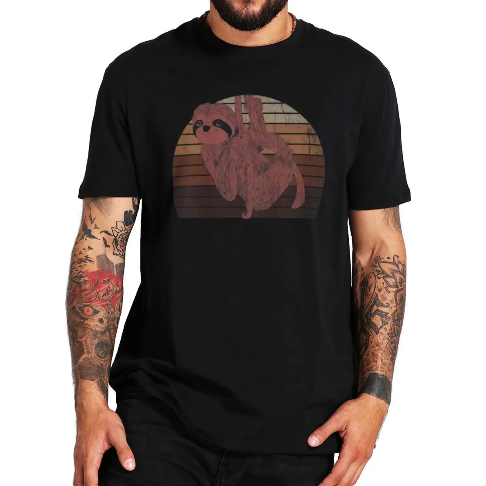 

Retro Sloth Funny Tshirt Vintage Design Animal Graphic T Shirt 100% Cotton Short Sleeve O-Neck Men's Clothing Camiseta