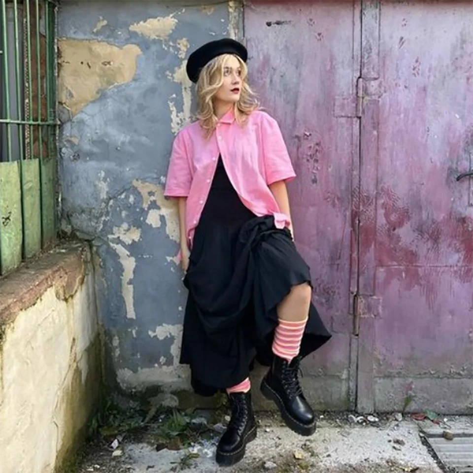 Spring Winter Women Leather Ankle Boots Fashion Classic Keep Warm Motorcycle High Platform Gothic Punk Shoes Female Combat Boots