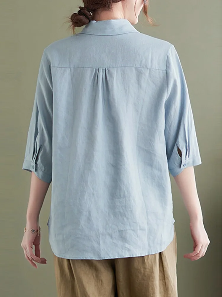 Женские Летние повседневные рубашки новинка 2022 винтажные стильные свободные