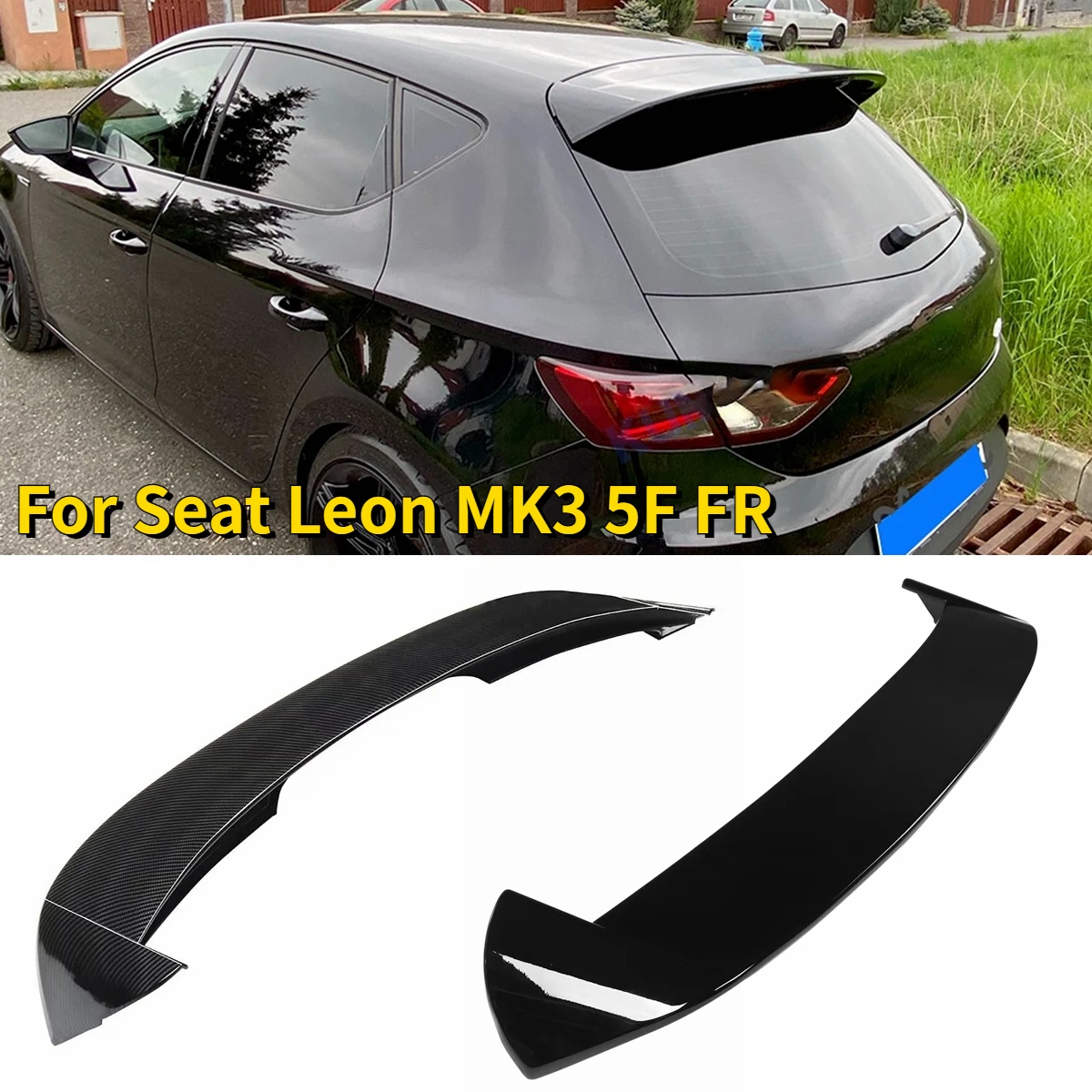 

Задний спойлер для Seat LEON MK 3 MK3 5F FR стиль хэтчбек 5 дверей 2012 -2020 ABS Материал крыло багажника (не подходит для 3 дверей)