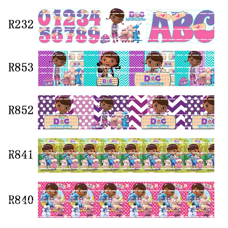 

50 yard Cartoon character 7/8inch 1inch 1.5inch 2inch 3inch printed cute princess grosgrain ribbon R232