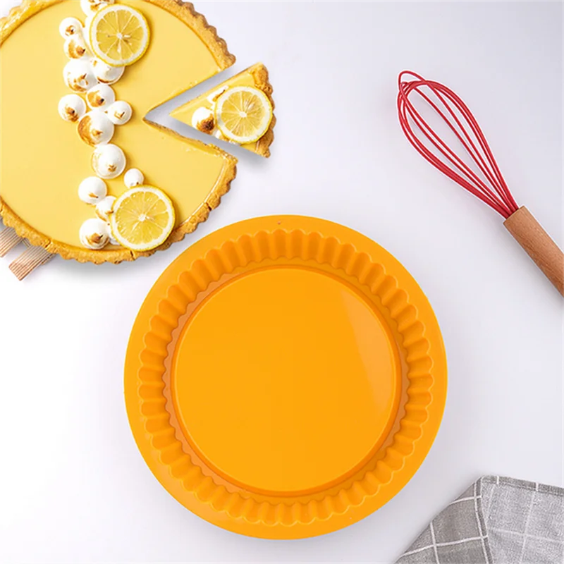 

26cm Silicone Cake Baking Tray High Temperature Pizza Pie Pan Easy Release Toast Bread Mold For Kitchen Tools Pastry Accessories