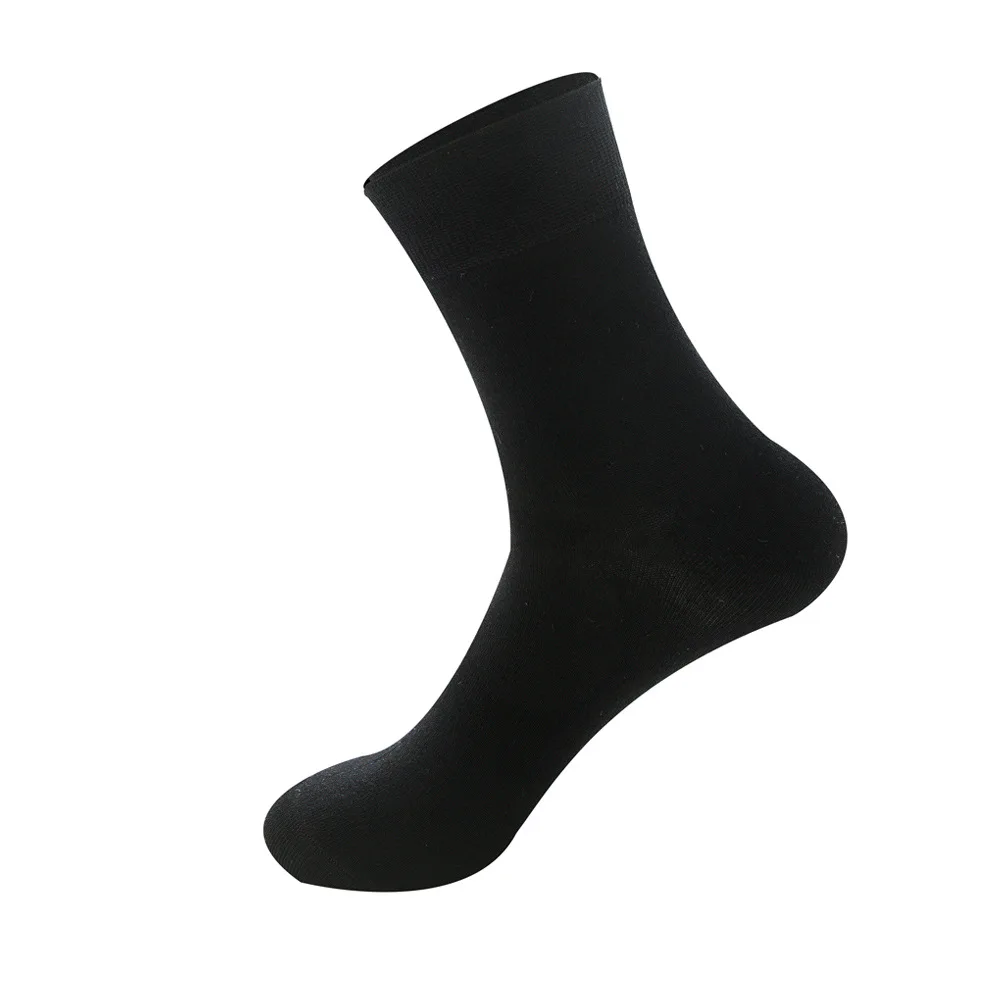 5 Pairs Solid Color Bamboo Fiber Socks Unisex Cotton Stockings Foundation Thigh High Socks Woman Plus Size Spring Autumn Socks