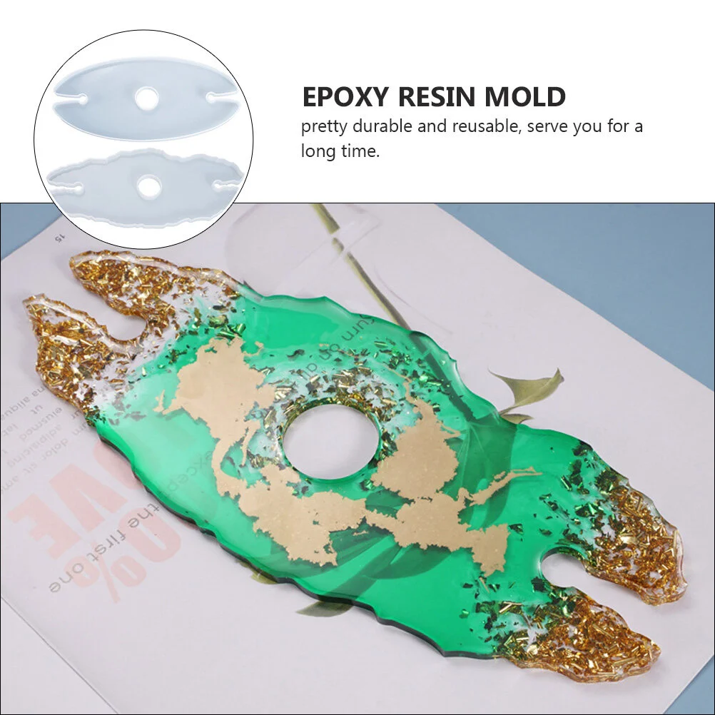 2 Pcs Silicone Mold Epoxy Resin Clear DIY Supplies Stand Mould Craft Accessories Rack